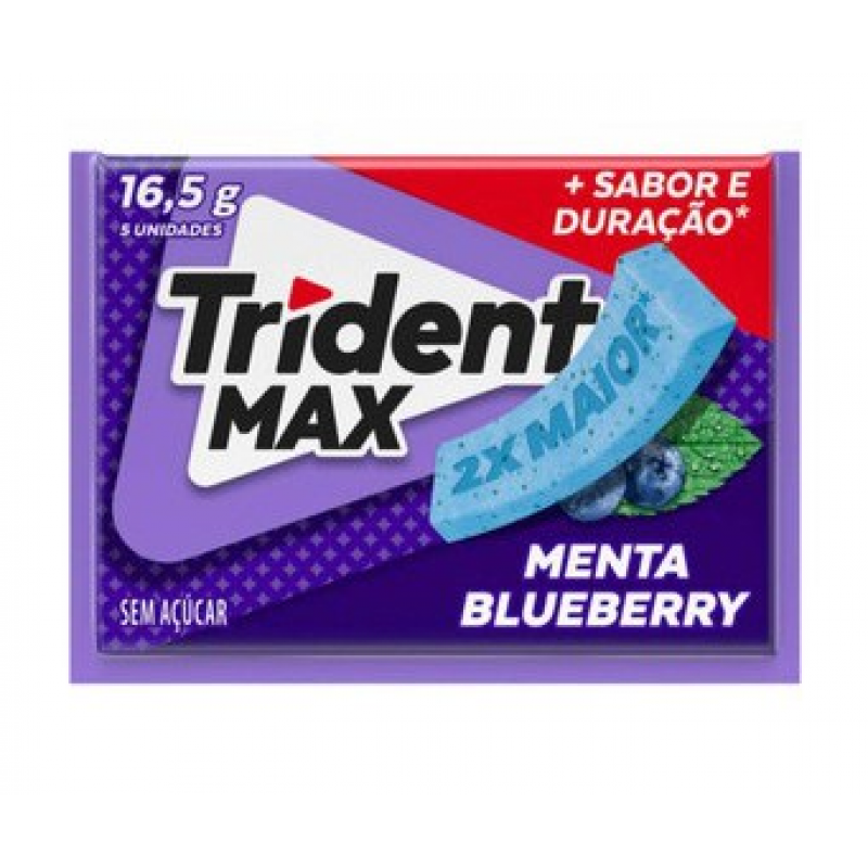 Chiclete Trident Menta Blueberry 16,5g